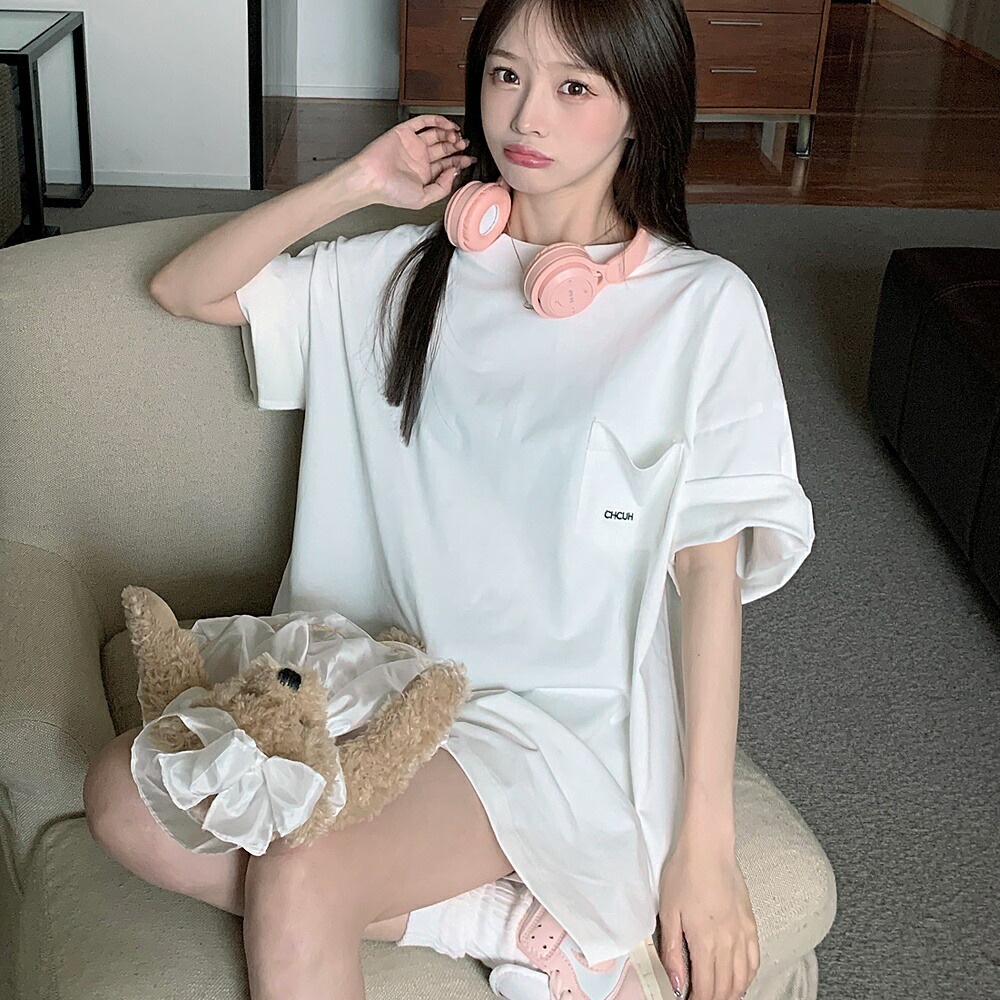 tシャツ 半袖 プリント ポケット刺繍 レディース メンズ おしゃれ コットン ロゴ 人気 オーバーサイズ かっこいい ストリート トレンド 半袖 ファッション ビッグシルエット半袖シャツ 半袖tシャツ 韓国 韓国ファッション トップス