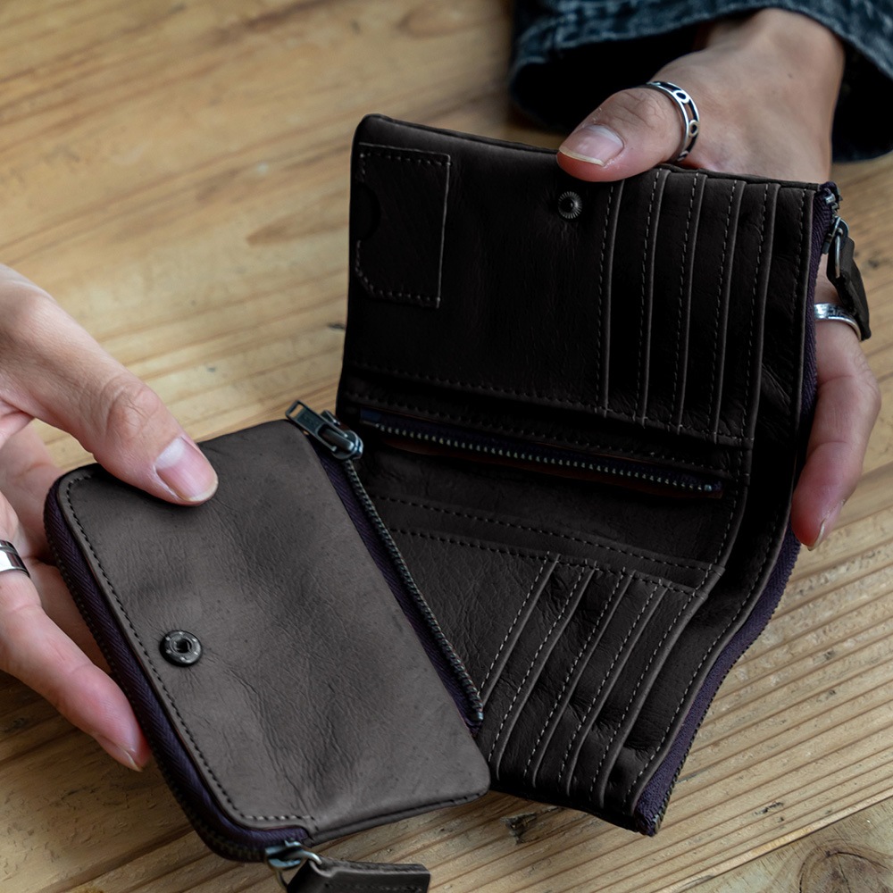 財布 メンズ 2つ折り財布 二つ折り ウォレット 折財布 ブランド 紳士用 本革 レザー DEVICE 小銭入れ 札入れ 小銭入れ 取り外し可能 カード収納 皮 チャック 紳士財布 ファスナー カードがたくさん入る 男性用