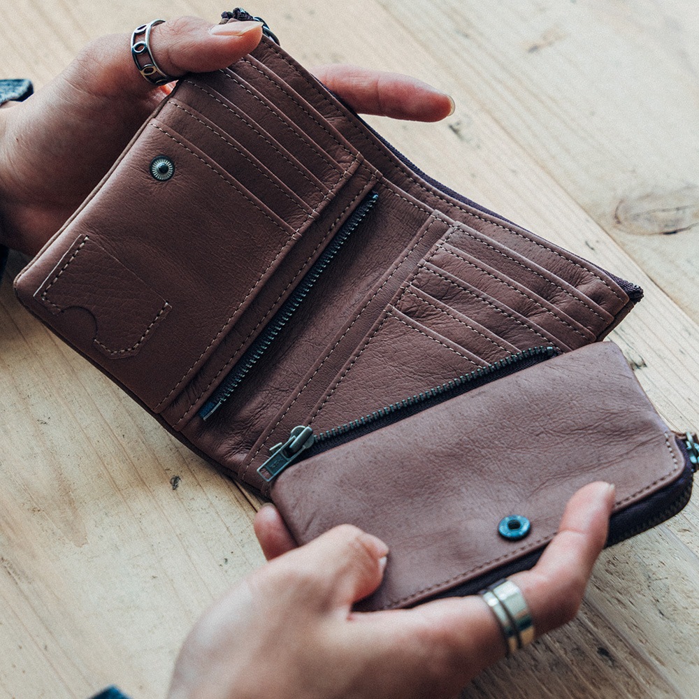 財布 メンズ 2つ折り財布 二つ折り ウォレット 折財布 ブランド 紳士用 本革 レザー DEVICE 小銭入れ 札入れ 小銭入れ 取り外し可能 カード収納 皮 チャック 紳士財布 ファスナー カードがたくさん入る 男性用