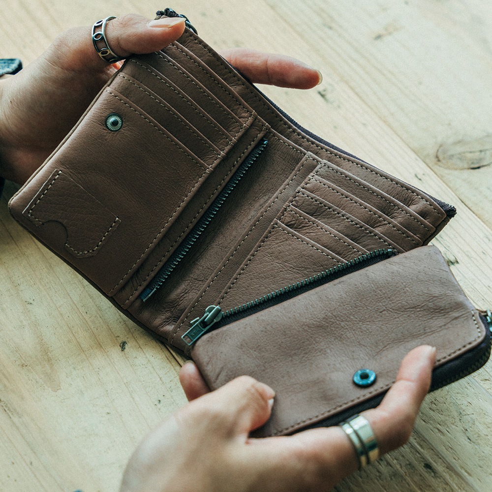 財布 メンズ 2つ折り財布 二つ折り ウォレット 折財布 ブランド 紳士用 本革 レザー DEVICE 小銭入れ 札入れ 小銭入れ 取り外し可能 カード収納 皮 チャック 紳士財布 ファスナー カードがたくさん入る 男性用