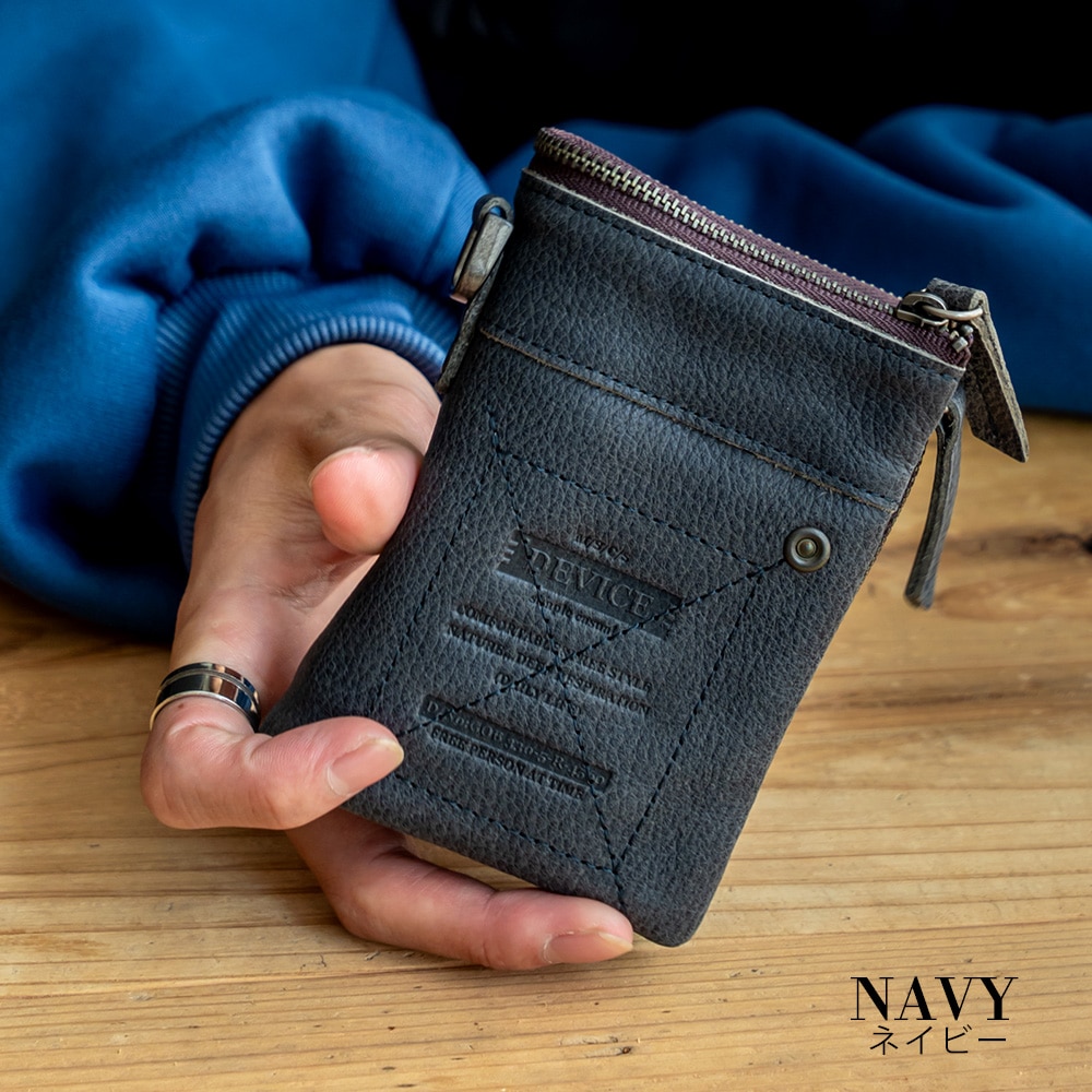 財布 メンズ 2つ折り財布 二つ折り ウォレット 折財布 ブランド 紳士用 本革 レザー DEVICE 小銭入れ 札入れ 小銭入れ 取り外し可能 カード収納 皮 チャック 紳士財布 ファスナー カードがたくさん入る 男性用