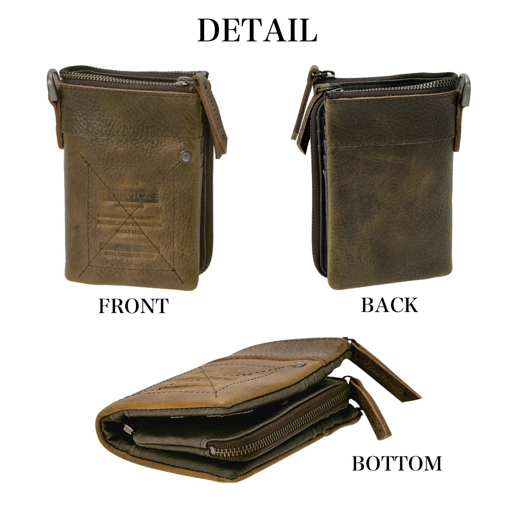 財布 メンズ 2つ折り財布 二つ折り ウォレット 折財布 ブランド 紳士用 本革 レザー DEVICE 小銭入れ 札入れ 小銭入れ 取り外し可能 カード収納 皮 チャック 紳士財布 ファスナー カードがたくさん入る 男性用