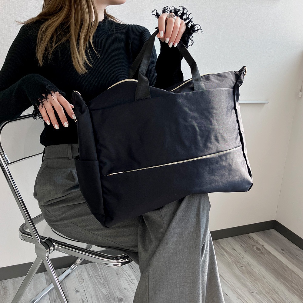 隠しジップ 2WAY ボストン 