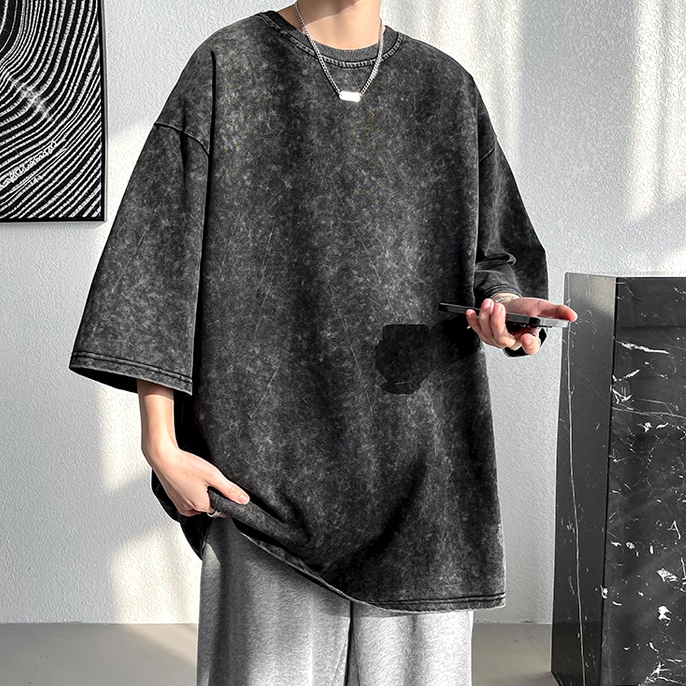 URKOOL プリント ストリート 半袖 コットンTシャツ ゆったり ta934t_04.jpg