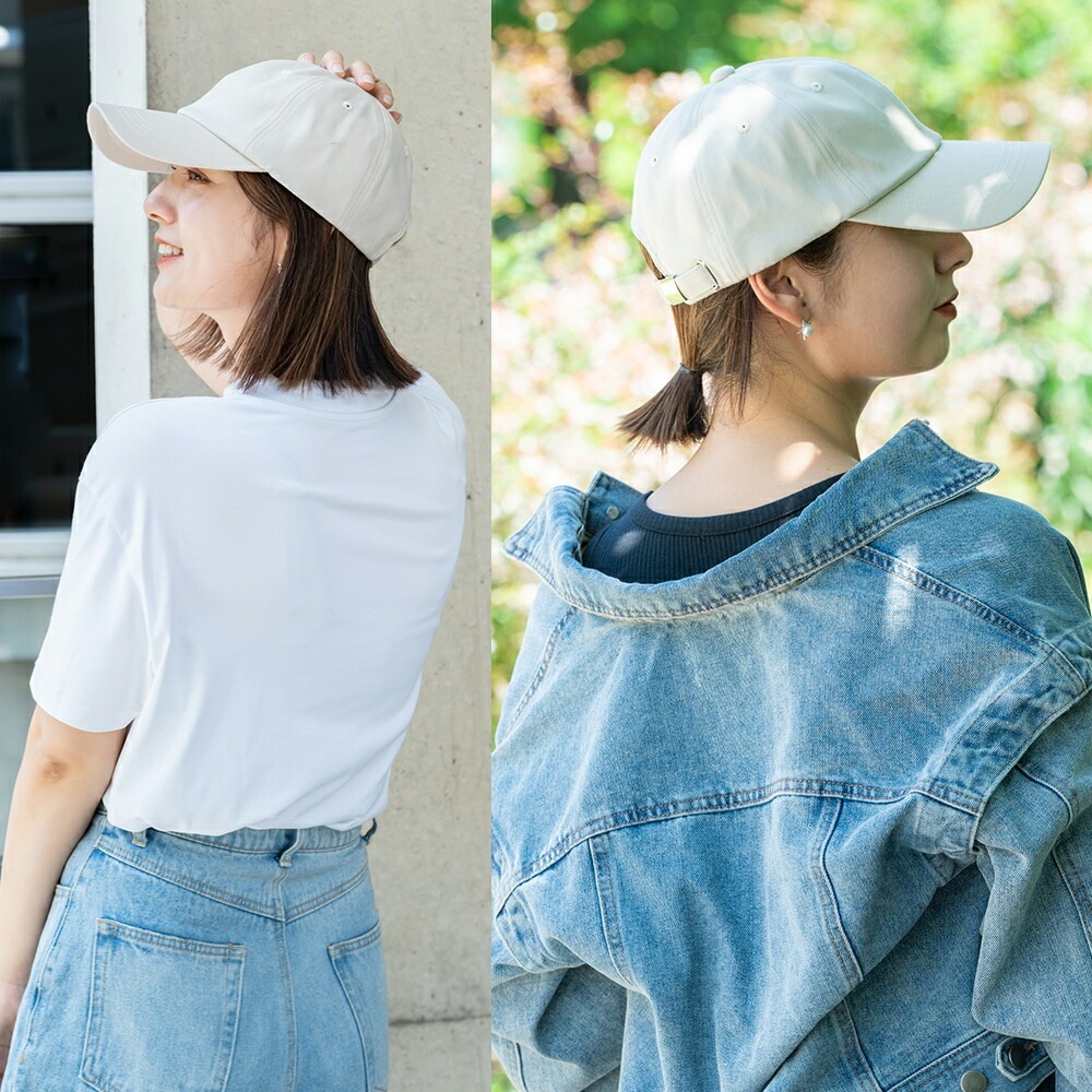 【SALE：20％OFF】キャップ レディース 深め 春夏 コットン メール便送料無料 大きめ UVケア 帽子 シンプル 紫外線 対策 おしゃれ 可愛い 綿100％ メンズ 黒 ベージュ ホワイト 深い 無地 女性 男性 ベースボールキャップ
