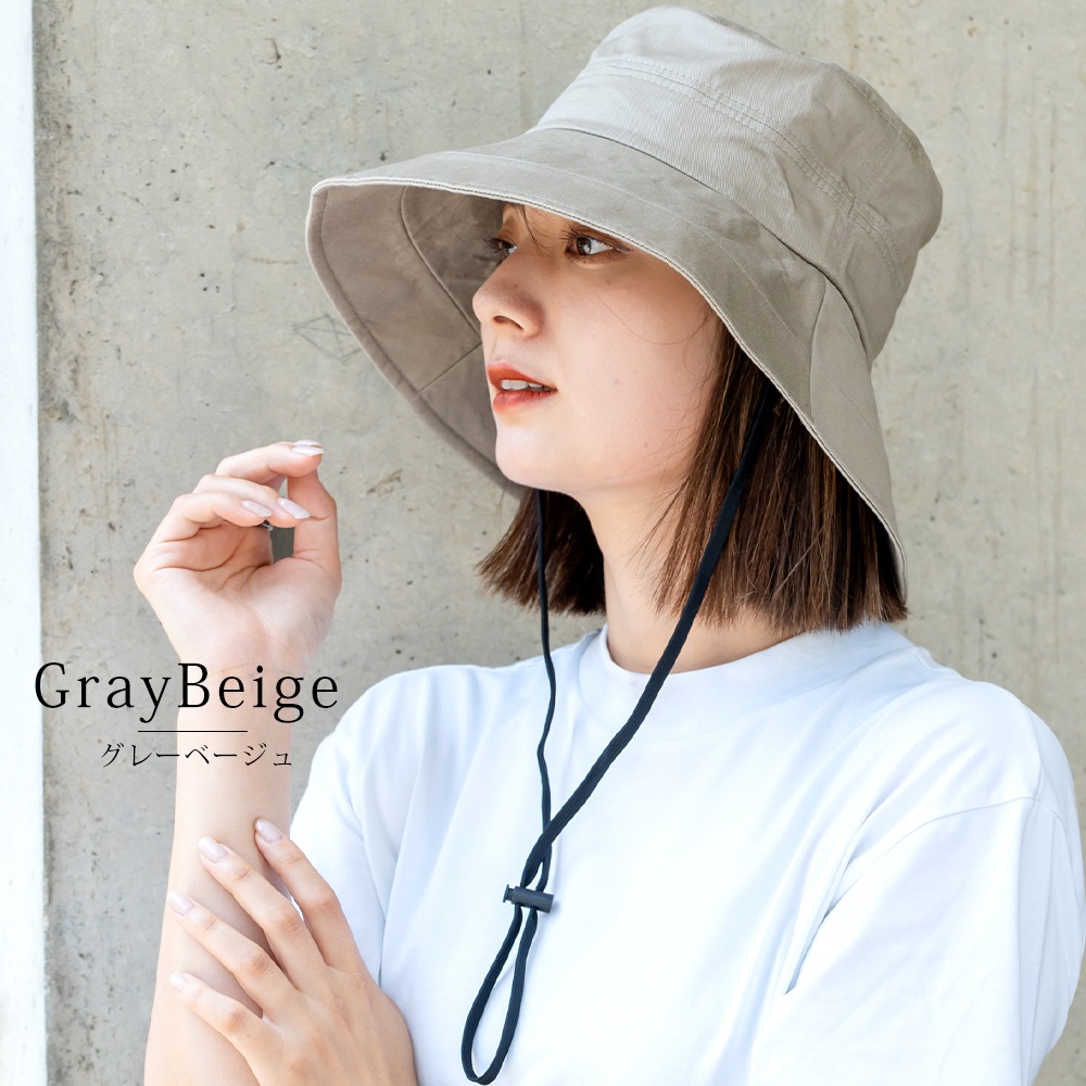 《期間限定25％off セール》 帽子 コード付きダウンハット レディース uv uvケア コットン100% 春夏 夏 日焼け防止 ハット サファリハット 紫外線 防止 ゴルフ 日除け 日よけ ひよけ 紐付き 大きめ 大きいサイズ つば広 折りたたみ あご紐 小顔効果