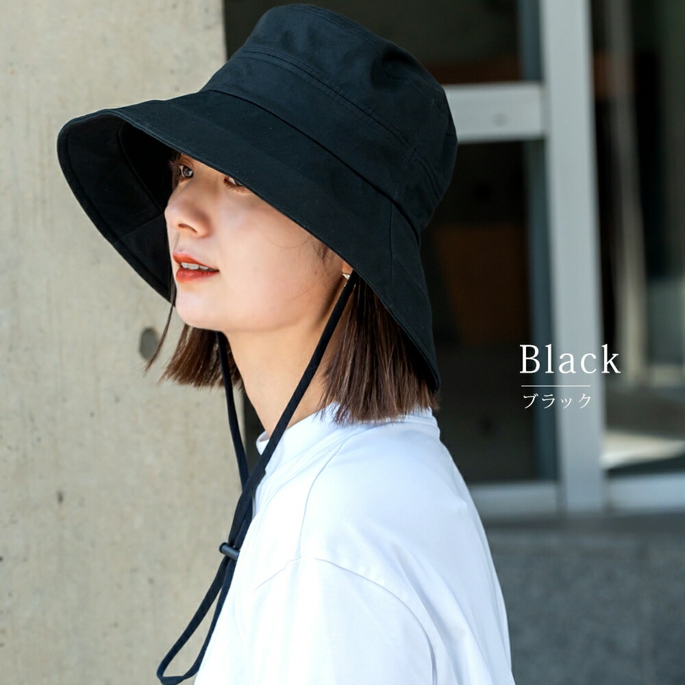 【SALE：30％off 2/13(金)9:59まで】 帽子 コード付きダウンハット レディース uv uvケア コットン100% 春夏 夏 日焼け防止 ハット サファリハット 紫外線 防止 ゴルフ 日除け 日よけ ひよけ 紐付き 大きめ 大きいサイズ つば広 折りたたみ あご紐 小顔効果