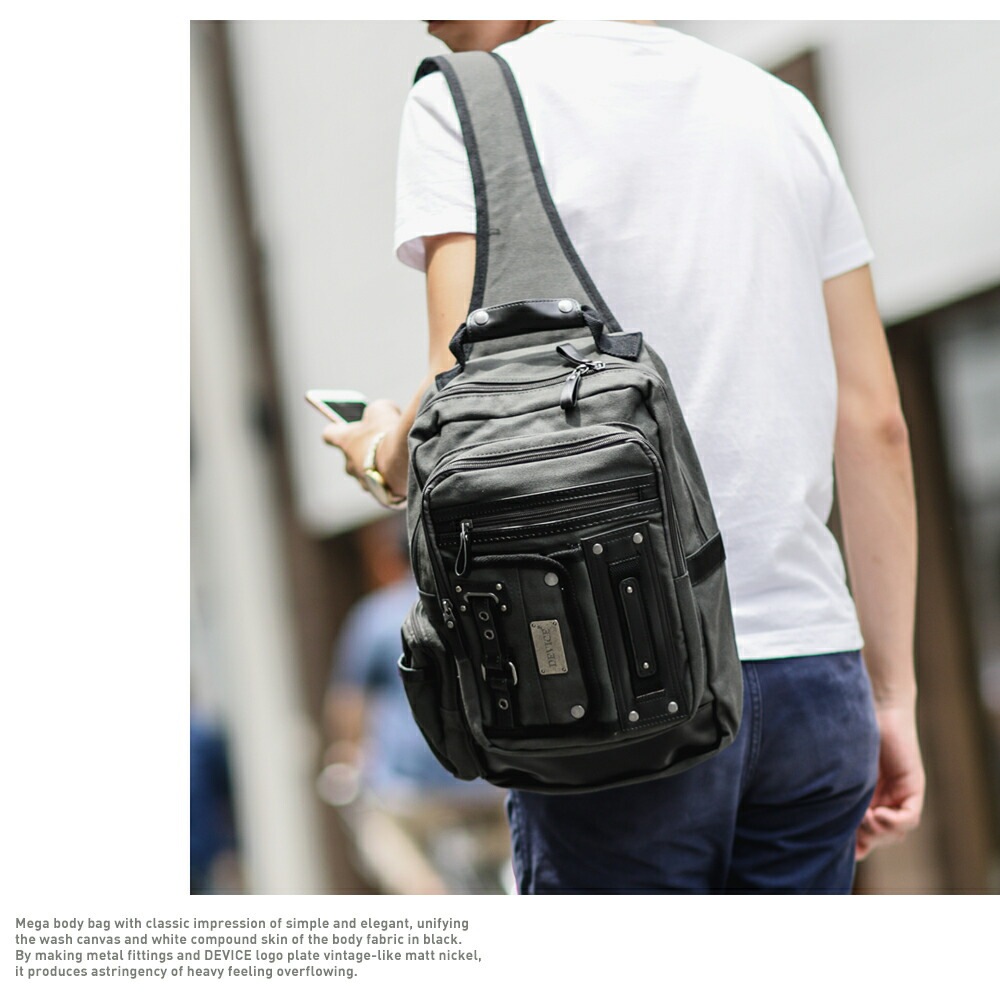 Simple Projectクロスボディバッグ 調整可能 男女兼用 黒 SIMPLE PROJECT SLEEVE TIE-ADJUSTABLE CROSSBODY BAG – Remold Lab