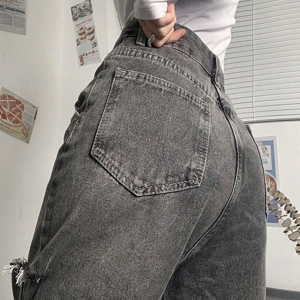 デニム パンツ デニムパンツ レディース ワイドパンツ ワイド 大きいサイズ ジーンズ ジーパン ボトム 体型カバー ボトムス ストレート ズボン ゆったり ハイウエスト ゴム ダメージ ウォッシュ