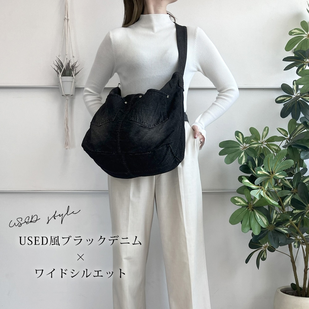 【すぐ届く】 JEANS マストデニムショルダーバッグ 直営店 Cross charm official store | DEVICE ウォッシュ デニム