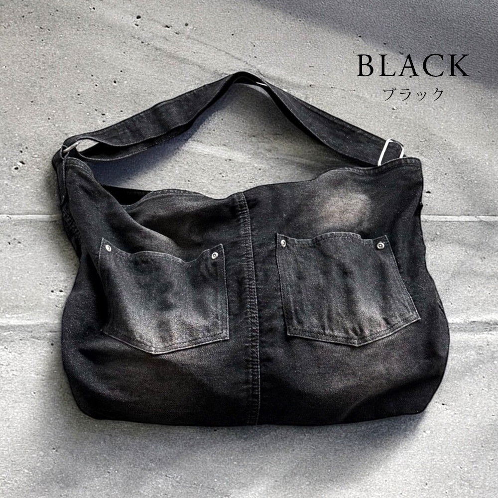 2025-2026AW新作【クーポンで35％OFF】DEVICE ウォッシュ デニム ショルダーバッグ レディース メンズ デニム ショルダー バッグ 肩掛け 斜めがけバッグ ワンショルダー 軽量 大きめ A4 通勤 通学 おしゃれ 大人A4 大容量 鞄 かばん 人気 ブランド軽い 高校生 ママ