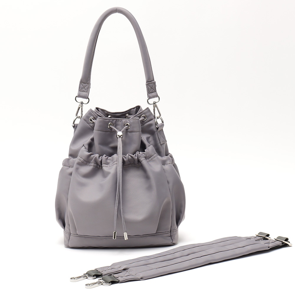 【クーポンで45％OFF】【新色グレー追加】★雑誌掲載されました★2way  ドロストバッグ レディース ハンドバッグ リュック ショルダーバッグ 軽量 バッグ 通勤 通学 きれいめ カジュアル おしゃれ ポリエステル 巾着バッグ ママバッグ 旅行 トレンド 大人女子 かわいい