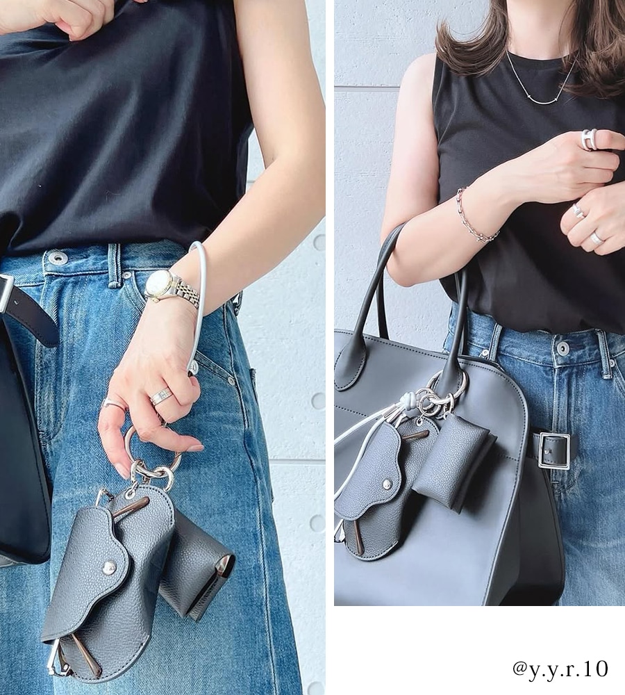 【クーポンで45％OFF】【新色グレー追加】REAIMER ティッシュケース＆眼鏡ケース ストラップ 3点セット スマホストラップ ポケットティッシュケース メガネケース ポケットティッシュカバー おしゃれ フォーマル セレモニー きれいめ オケージョン 女子会 通勤 ブランド【REAIMER/リエメ】