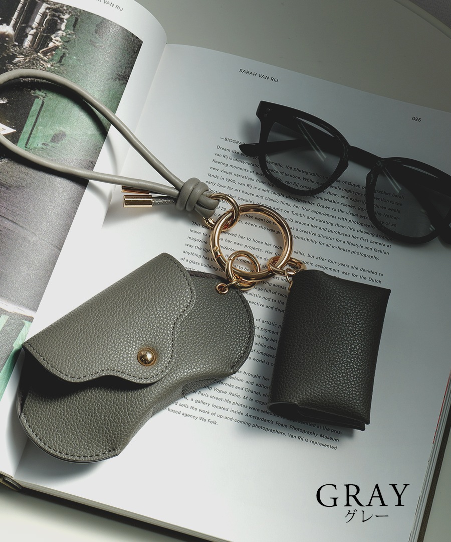 【クーポンで45％OFF】【新色グレー追加】REAIMER ティッシュケース＆眼鏡ケース ストラップ 3点セット スマホストラップ ポケットティッシュケース メガネケース ポケットティッシュカバー おしゃれ フォーマル セレモニー きれいめ オケージョン 女子会 通勤 ブランド【REAIMER/リエメ】