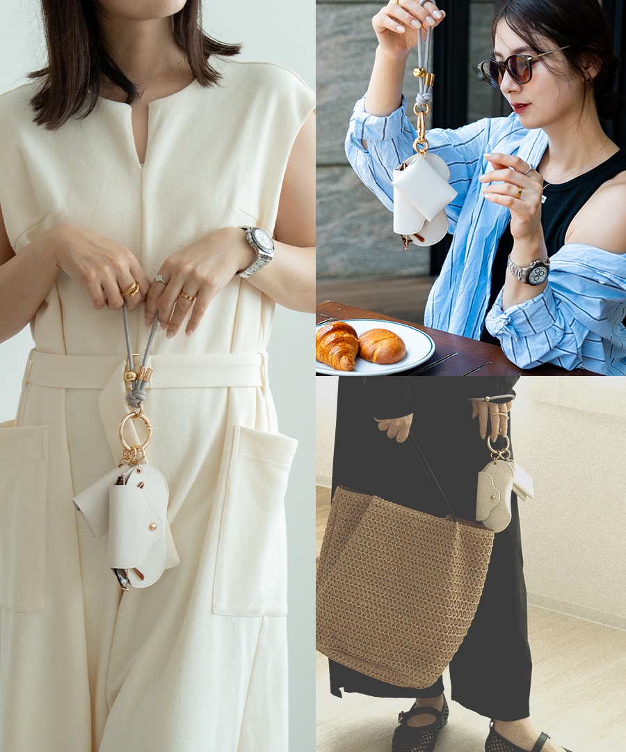 【クーポンで45％OFF】【新色グレー追加】REAIMER ティッシュケース＆眼鏡ケース ストラップ 3点セット スマホストラップ ポケットティッシュケース メガネケース ポケットティッシュカバー おしゃれ フォーマル セレモニー きれいめ オケージョン 女子会 通勤 ブランド【REAIMER/リエメ】