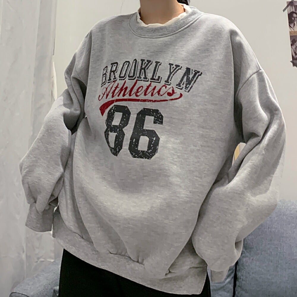 メンズデザイントレーナー スウェット ルーズ 韓国系 g2934 Cross charm official store | ルーズスウェット トレーナー