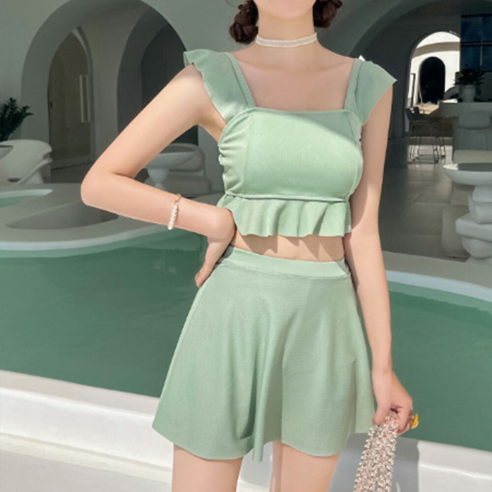 水着 レディース ワンピース 体型カバー水着 20代 30代 40代 ママ水着 オトナ女子 露出控えめ 黒 セクシー キャミソール オールインワン 無地 ウエスト 脚 カバーアップ キャミワンピ 可愛い フリル 韓国 タンキニ 上下セット