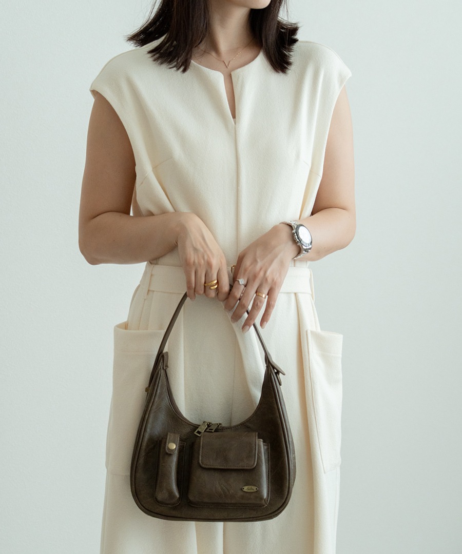 【20％OFFクーポン／最大35％OFF】【Nalm.コラボ】ハンドバッグ トートバッグ ショルダーバッグ ワンハンドル レディース レディースバッグ 小さめ シンプル 通勤 大容量 ミラー付き 大人可愛い ヴィンテージ風 おしゃれ 2way ミニバッグ かわいい ハーフムーン 旅行 肩掛け コラボ