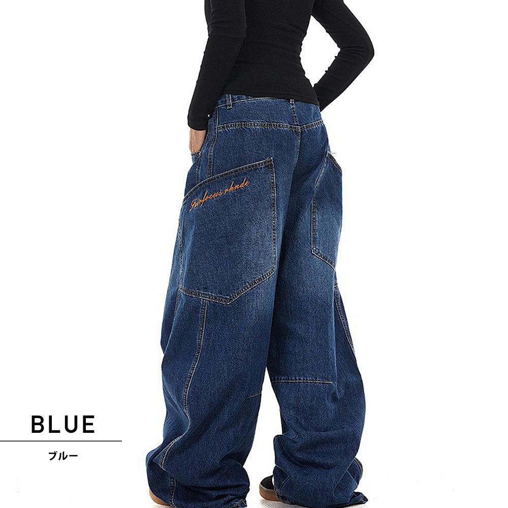 WIND AND SEA ワイドデニムパンツ XL 日本製 バギーシルエット SOMETHING サムシング ジーンズ ワイドパンツ LISA WIDE