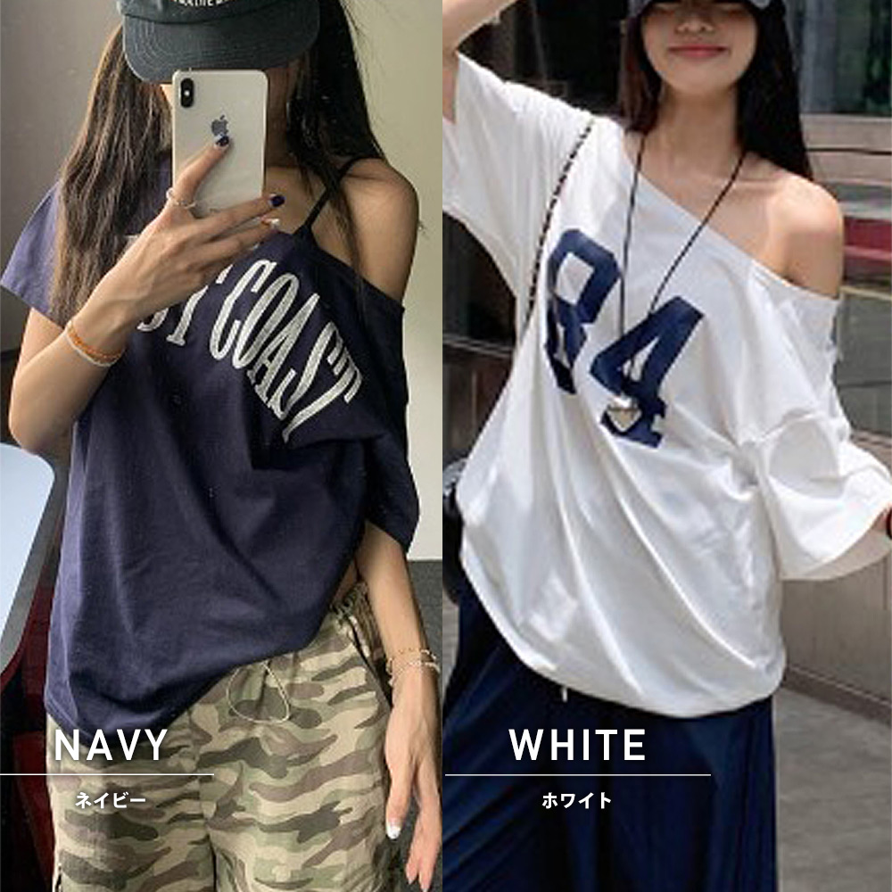 Cross charm official store | オフショルダー Tシャツ | Tシャツ