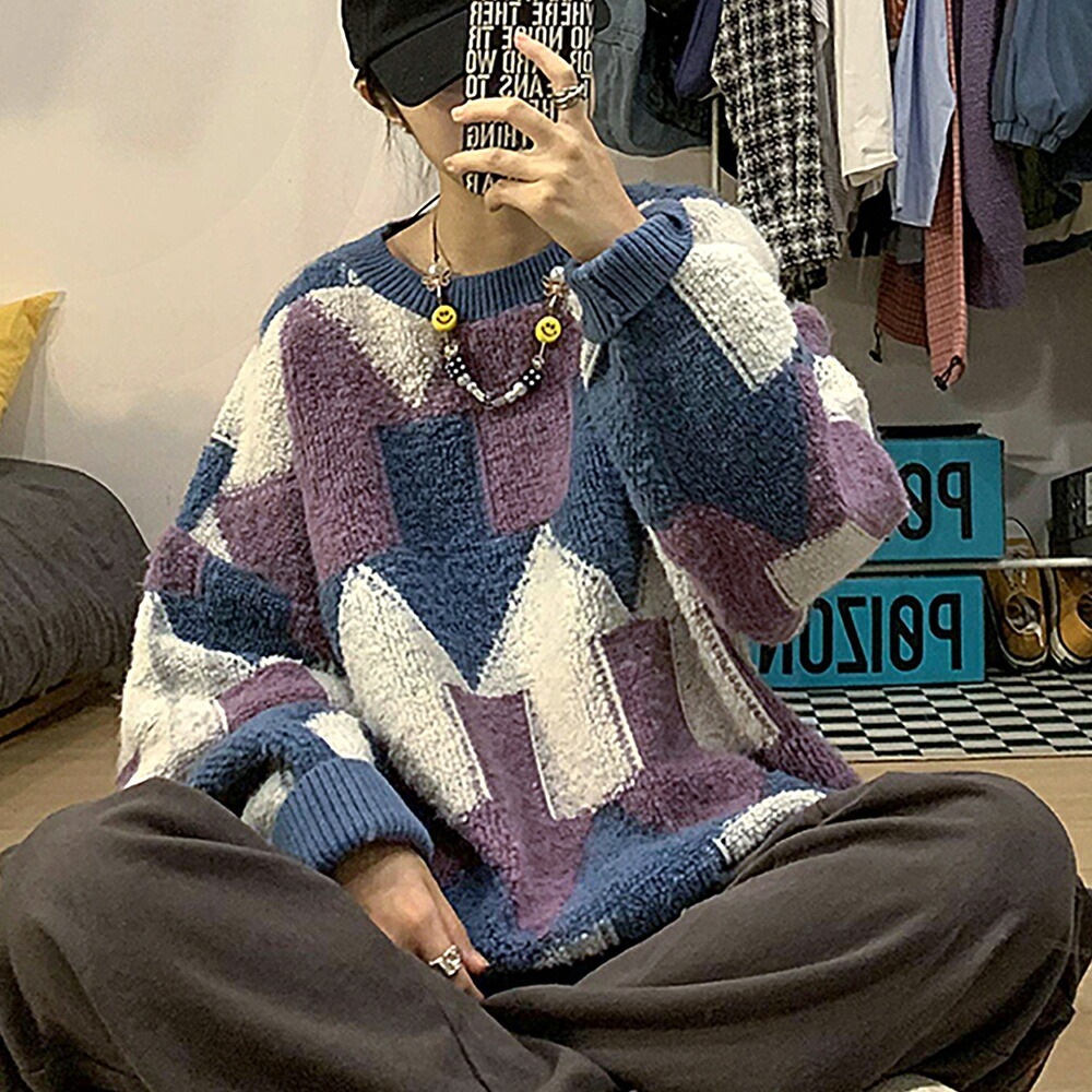 お洒落 綺麗め 重ね着ヘンリーカラースリム ニットセーター 韓国 Cross charm official store | ニット セーター レディース