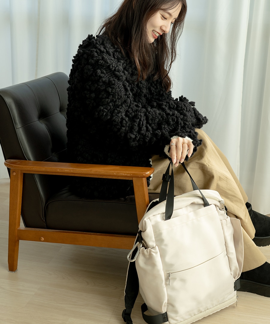 【クーポン利用で45％OFF】【人気インフルエンサー ゆい★ダブル双子★4児ママ コラボ 】マザーズバッグ リュック 大容量 3way 使いやすい 軽量 おしゃれ ママ 出産祝い プレゼント パパ ペアレンツバッグ 旅行 シンプル ポケット 多い