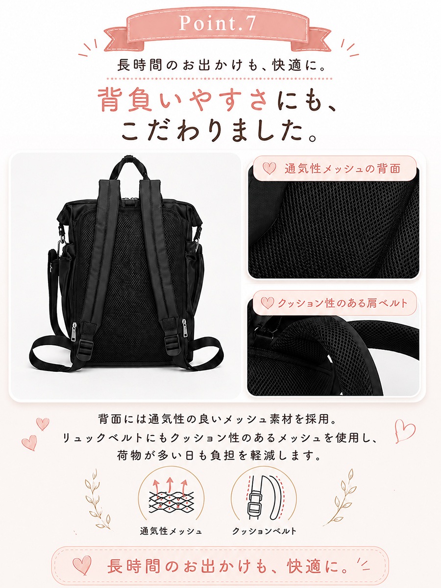【期間限定45％OFF まとめ買いでさらに最大20％OFF】【人気インフルエンサー ゆい★ダブル双子★4児ママ コラボ 】マザーズバッグ リュック 大容量 3way 使いやすい 軽量 おしゃれ ママ 出産祝い プレゼント パパ ペアレンツバッグ 旅行 シンプル ポケット 多い