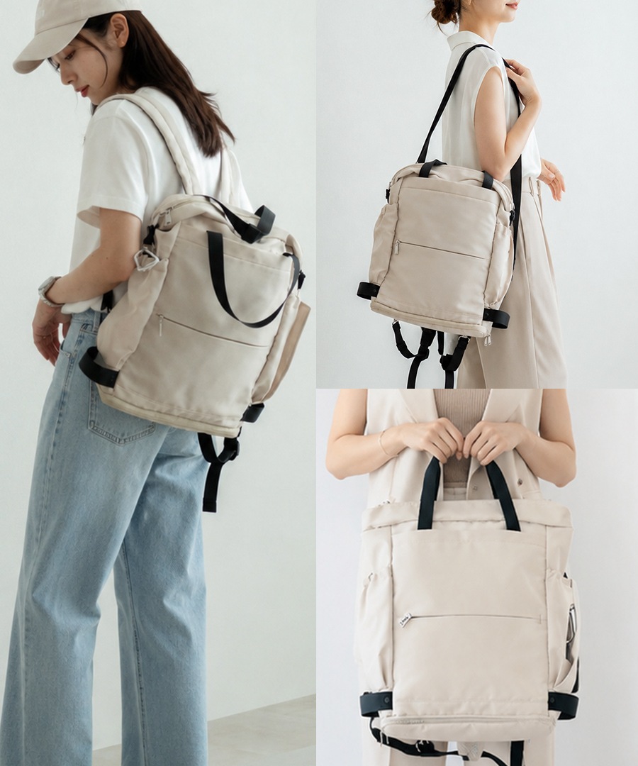 【期間限定45％OFF まとめ買いでさらに最大20％OFF】【人気インフルエンサー ゆい★ダブル双子★4児ママ コラボ 】マザーズバッグ リュック 大容量 3way 使いやすい 軽量 おしゃれ ママ 出産祝い プレゼント パパ ペアレンツバッグ 旅行 シンプル ポケット 多い