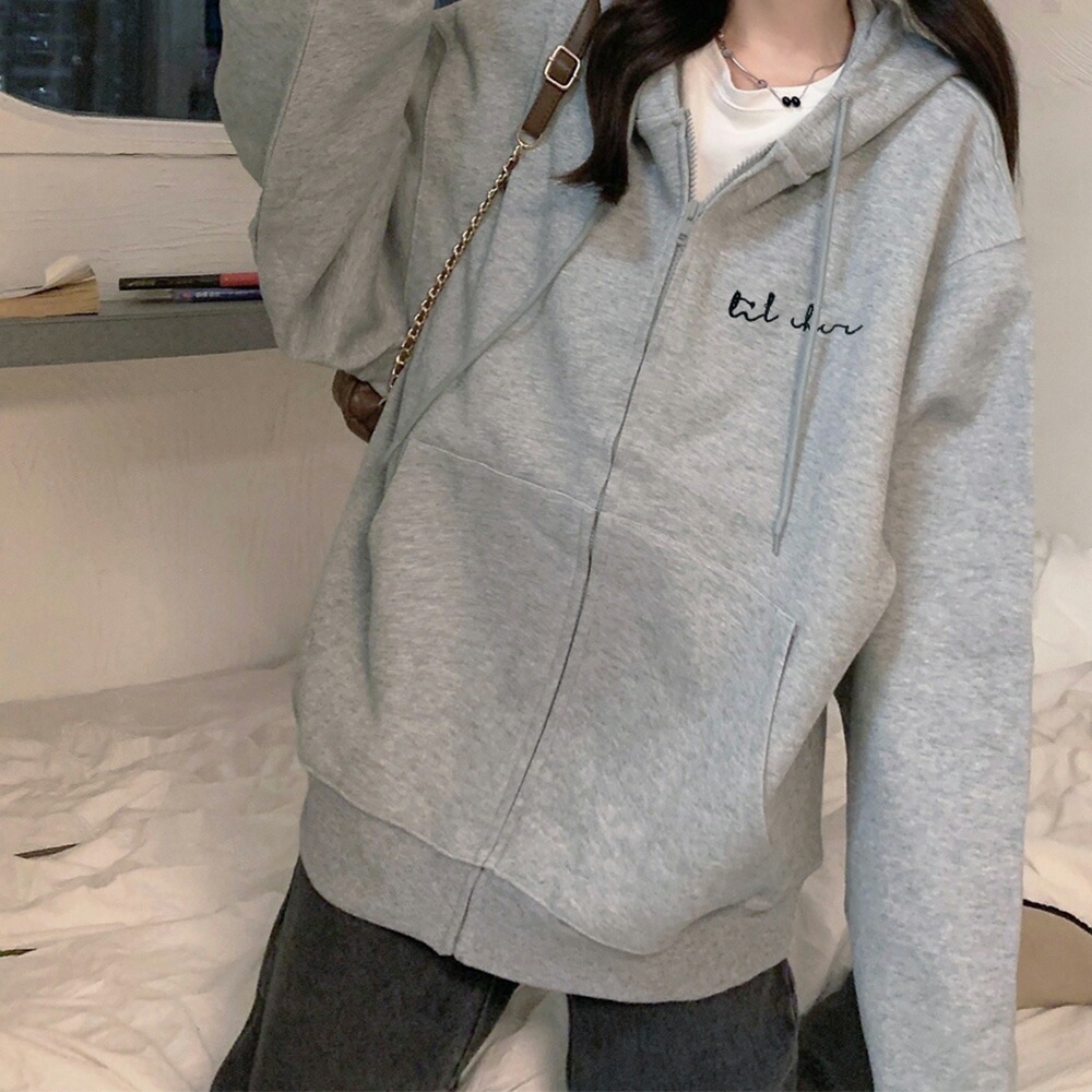 パーカー レディース スウェット ジップパーカー 韓国ファッション 大きいサイズ トップス ビッグパーカー 秋 冬 ビックシルエット おしゃれ オルチャンファッション ジップアップ アウター ジップアップパーカー 長袖 ペアルック