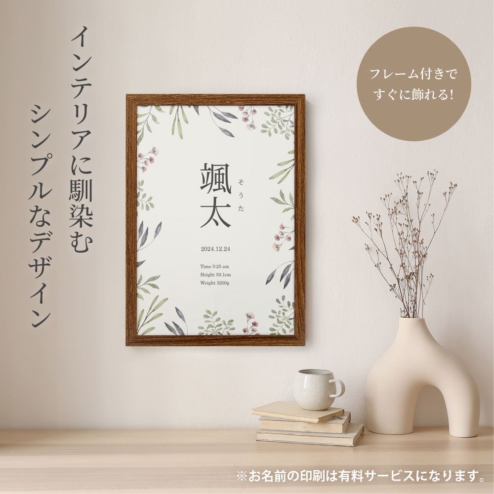 るき。さんの専用ページ書家が書く命名書/ 命名の由来付きフレームB 送料無料】命名書☆フレーム付き☆ハガキサイズ 雑貨・その他