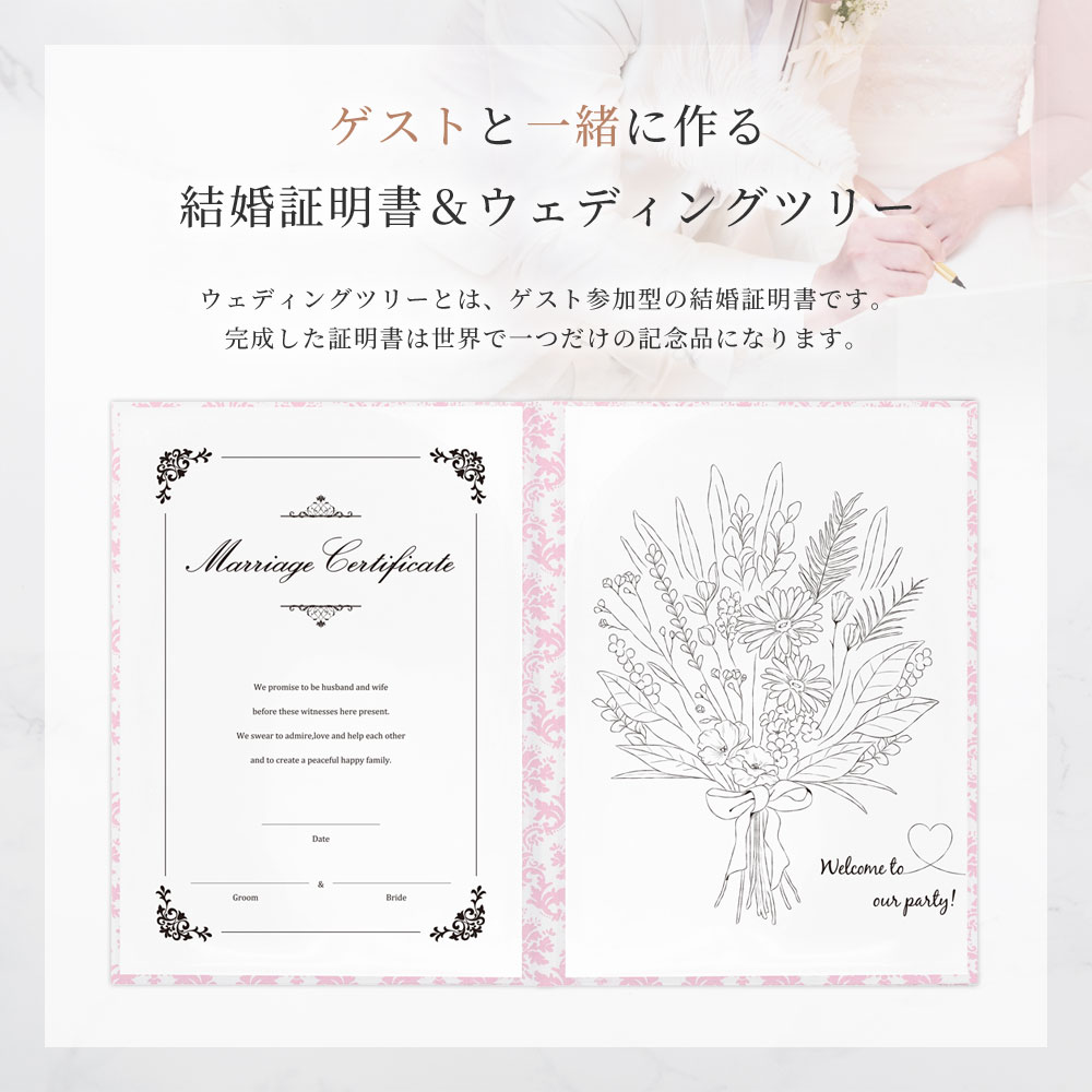 結婚証明書 ゲスト参加型 誓約書 誓いの言葉 チャペル式 結婚式