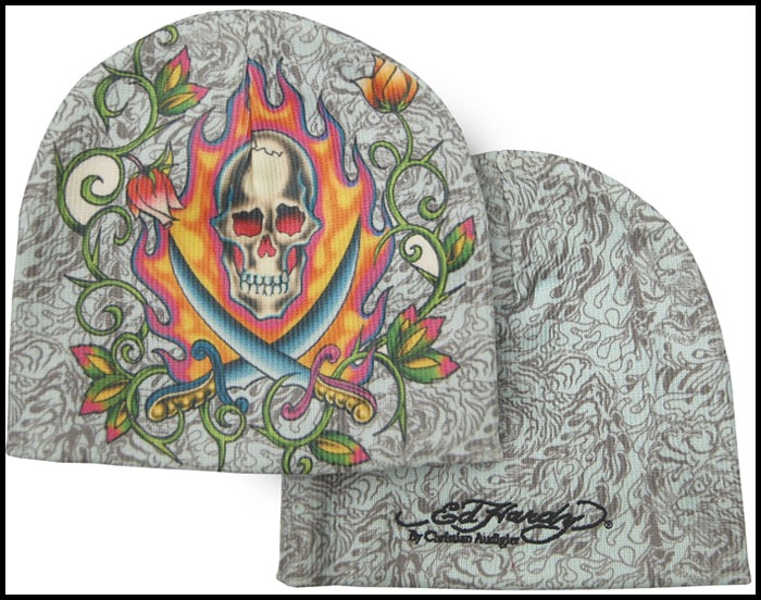 【新品】Ed Hardy エドハーディー　ビーニー　 ニット帽 2個セット ヴィンテージ デッドストック y2k エド ハーディー ビーニー ハット