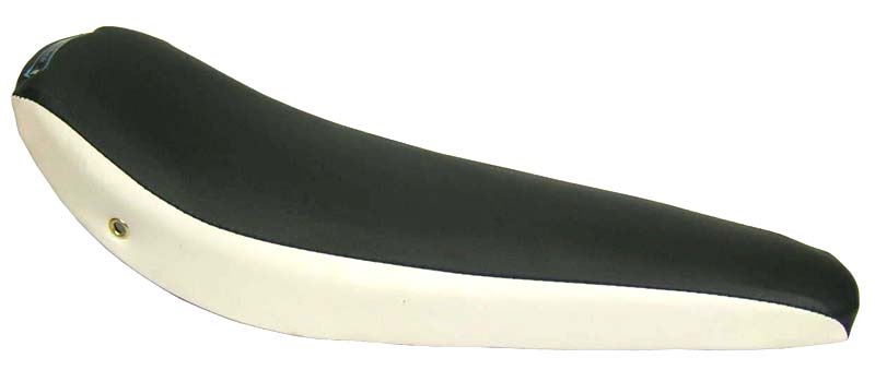 バナナシート ツートンレザータイプシート ブラック/ホワイト 自転車