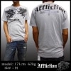 Affliction アフリクション メンズ Tシャツ グレー 02 ライト 半袖 シャツ LA発 海外セレブ 多数着用 ブランド ハリウッド セレブ カジュアル セレカジ ファッション ROCK ロック スタイル
