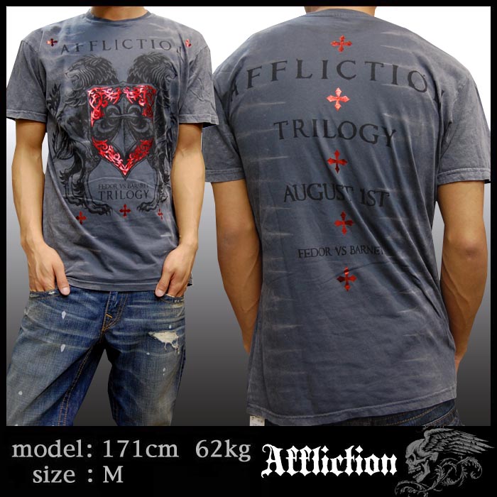 Affliction アフリクション Tシャツ チャコール 02 半袖 シャツ LA発