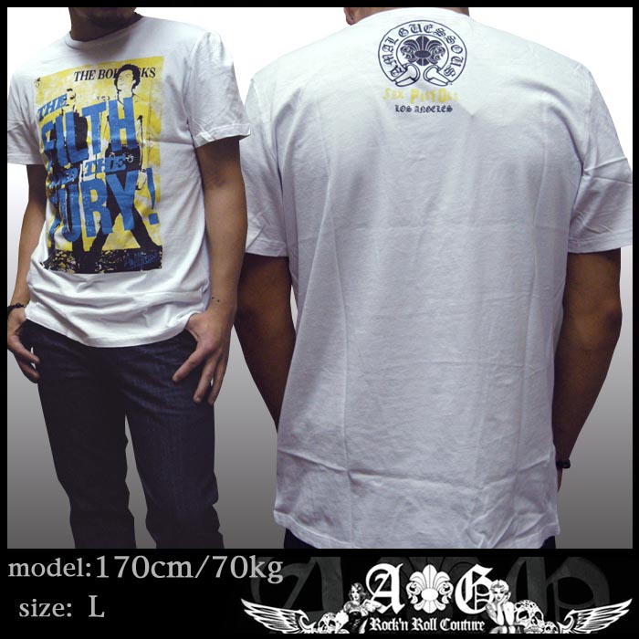 A&G×Sex Pistols エーアンドジー メンズ 半袖 Tシャツ ホワイト シド 