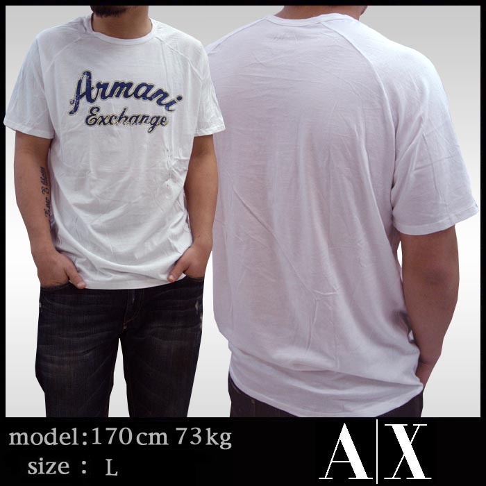 A|X Armani Exchange ޡ˥  Ⱦµ T 饰 ۥ磻 ᥫ  쥫 ݡ 奢  եå