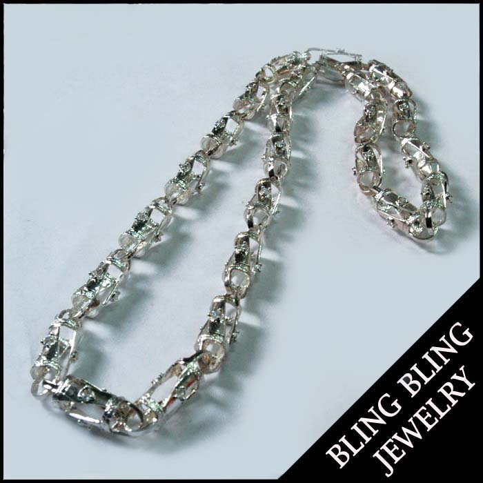 BLING BLING HIPHOP JEWELRY ����С� 925 �ץ졼�ƥ��� �ͥå��쥹 �������� �ҥåץۥå� ���������꡼ ���륳�˥� ���� �֥��֥�� BLING ���奨�꡼ �ͥå��쥹 �����å��� ���� �����ƥ����� �����饤���� ����� �ե��å���� B�� BIG������ 14