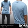 BOSS Hugo Boss ボス ヒューゴボス メンズ 半袖 1ポイント Vネック Tシャツ ブルー シャツ 海外セレブ 多数着用 ブランド ハリウッド セレブ カジュアル スタイル Safari 掲載 ブランド HUGO BOSS ORANGE GREEN BLACK のライン展開!