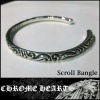 【即納】CHROME HEARTS クロムハーツ シルバー バングル ブレスレット Scroll Bangle (M) シルバー 925 LA セレブ LAセレブ 芸能人 愛用 ブランド CHROMEHEARTS クロム ハーツ アクセサリー ファッション スタイル 好きにも♪