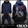 CRUES Love Cruising パーカー ネイビー L〜4XL ローチャリ フーディー ローライダー ストリート ファッション HIPHOP ブランド ヒップホップ ダンス ウェアー B系 スタイル 服 大きいサイズ 好きにも♪