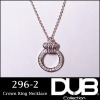 DUB Collection ネックレス Crown ring Necklace クラウン リング 296-2(ホワイトCZ) メンズ レディース ダブジュエリー アクセサリー ダブコレクション RING 指輪 魔裟斗 桜井莉菜 さくりな 愛用 ダブ ラグジュアリー ジュエリー 925 セレブ カジュアル