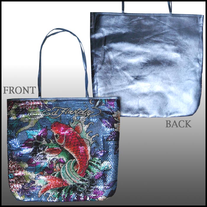 Ed Hardy 400種類の品揃え エドハーディー トート バッグ スパンコール 