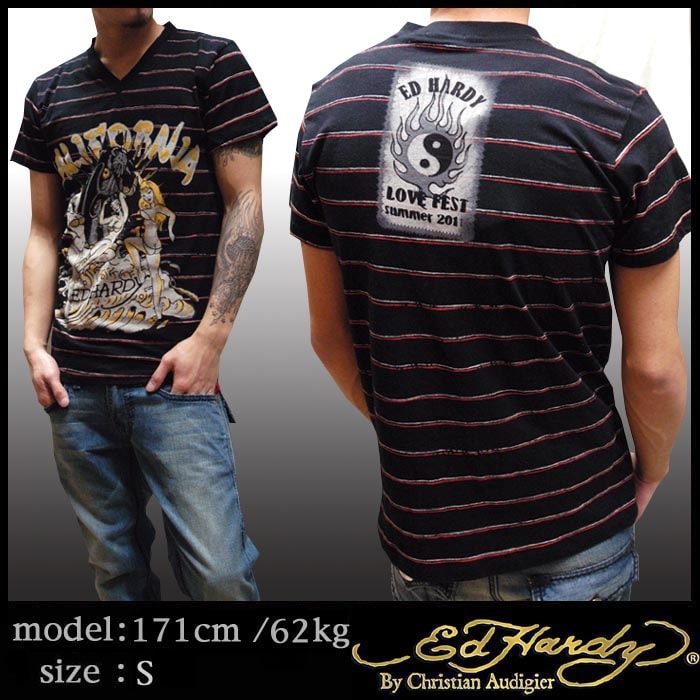 Ed Hardy 400�������·�� ���ɥϡ��ǥ��� ��� ���ڥ����ƥ��� V�ͥå� T����� PANTHER&BEAUTIES COLLAGE �֥�å� ���ɡ��ϡ��ǥ��� Edhardy LA����� ���ɥϡ��ǥ� ����� �����奢�� ���쥫�� ������ ���� �֥��� ���ꥹ����� �����ɥ����� �����ˤ��