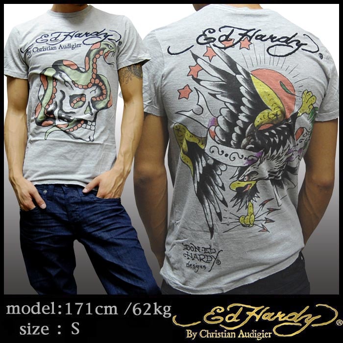 Ed Hardy 400�������·�� ���ɥϡ��ǥ��� T����� �ɽ� ���� SNAKE SKULL H.OATMEAL ���ɡ��ϡ��ǥ��� Edhardy LA����� ���ɥϡ��ǥ� �ϥꥦ�å� ����� �����奢�� ���쥫�� �ե��å���� ������ ���� �֥��� ���ꥹ����� �����ɥ����� Smet �����ˤ��