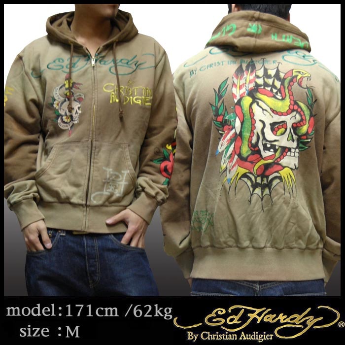 Ed Hardy ���ɥϡ��ǥ��� ��� ����ǡ������ �ѡ����� SNAKE SKULL �֥饦�� ���ɡ��ϡ��ǥ��� Edhardy LA����� ���ɥϡ��ǥ� �ϥꥦ�å� ����� �����奢�� ���쥫�� ������ ���� �֥��� Christian Audigier ���ꥹ����� �����ɥ����� Smet ����å� �����ˤ��