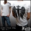 Faith Connexion フェイス コネクション ロゴ メンズ Vネック Tシャツ ホワイト Faithconnexion フェイスコネクション LAブランド LAセレブ アメカジ セレカジ ハリウッドセレブ 愛用 ファッション ブランド スタイル 好きに♪