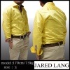 JARED LANG ペイズリー柄 長袖 シャツ Yシャツ ドレスシャツ イエロー LAセレブ ファッション ブランド TRUE RELIGION トゥルーレリジョン NUDIE JEANS ヌーディージーンズ セレカジ セレブ スタイル