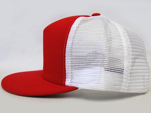 SLUGGERS】 メッシュキャップ レッド × ホワイト プレーン キャップ