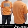 NAUTICA ノーティカ メンズ Tシャツ ビーチ グラフィック 半袖 シャツ オレンジ ノーチカ 正規品 アメカジ スポーツ ストリート ファッション カジュアル スタイル インポート ブランド 好きにも♪